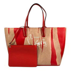Christian Louboutin Kabata Rubicraft Tote Bag Beige Camel Brown